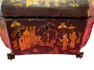 Antique Chinese Lacquer Tea Caddy