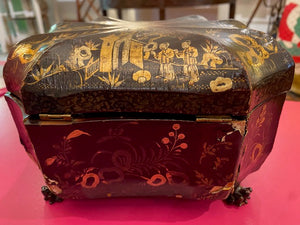 Antique Chinese Lacquer Tea Caddy