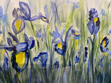 Load image into Gallery viewer, Irises Framed Watercolor Art by Terri Hall
