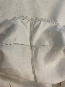 Pair of Vintage Linen Pillow Cases with Trim
