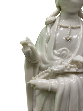 Vintage Chinese Blanc De Chine Goddess Guan Yin Figurine