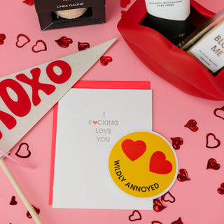 Letterpress Greeting Card - I F*cking Love You