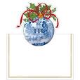 Caspari Blue & White Ornament Place Cards