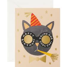 Rifle Paper Birthday Cat Greeting Card