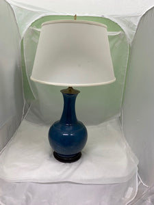 Pair MCM Blue Lamps