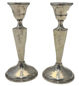 Pair of Sterling Candlesticks