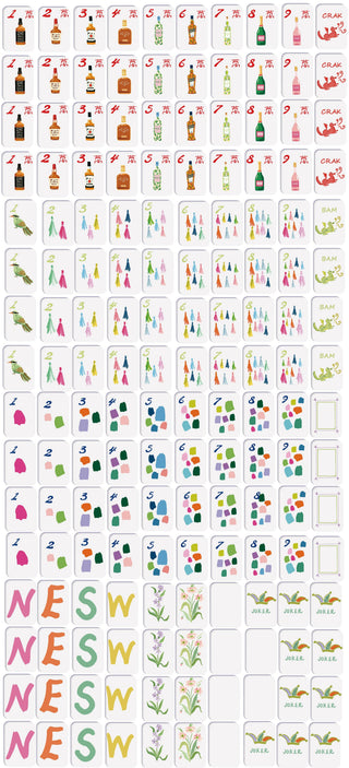 Cocktails Mahjong Tiles (Preorder).