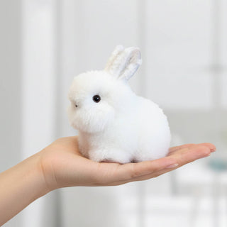 Alpaca Stuffed Animal - Bunny - Micro 6" WHITE.