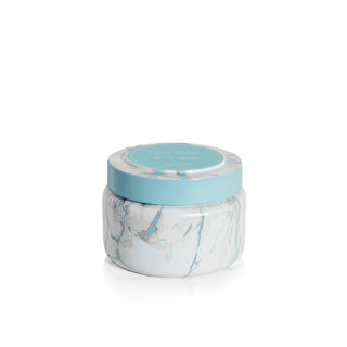 Blue Jean Modern Marble Printed Travel Tin Candle.
