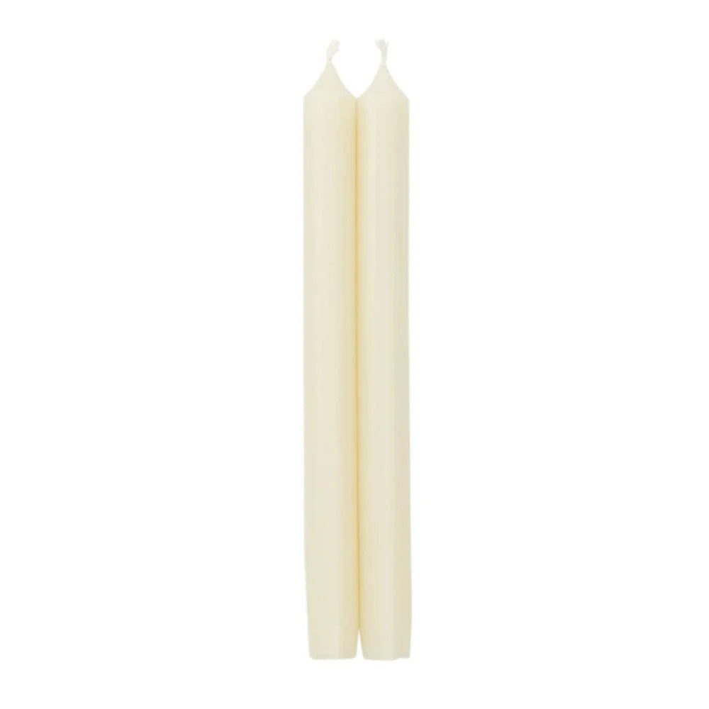 Caspari Ivory Duet 10 inch Candle Pairs