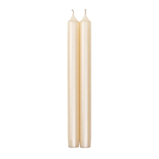 Caspari Duet Taper Candles - Ivory Pearlescent