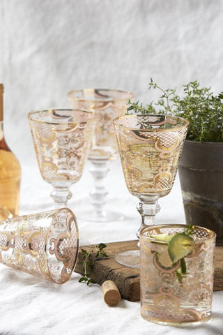 Set of Four Patina Vie Bellissimo Goblets.