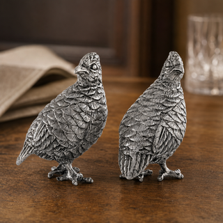 Standing Quails Salt & Pepper Set.