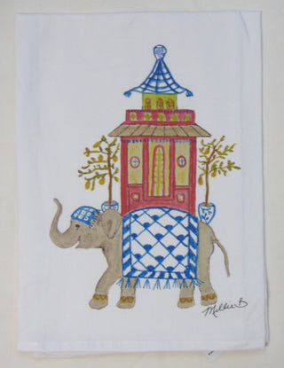 Limited Edition Watercolor Elephant Flour Sack Towel.