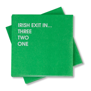 Irish Exit - Funny Cocktail Napkins.
