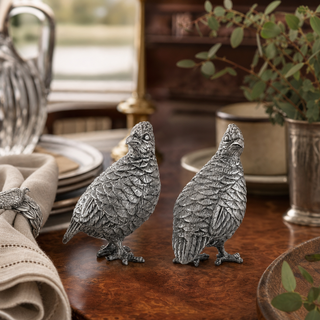 Standing Quails Salt & Pepper Set.