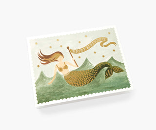 Rifle Paper Co. Birthday Greeting Card - Vintage Mermaid