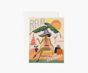 Rifle Paper Co. Birthday Greeting Card - Relax