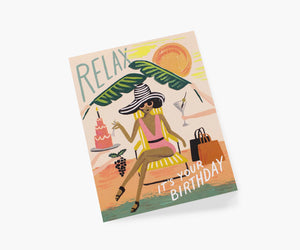Rifle Paper Co. Birthday Greeting Card - Relax