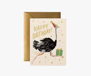 Rifle Paper Co. Birthday Greeting Card - Ostrich