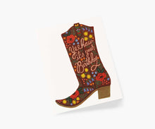 Load image into Gallery viewer, Rifle Paper Co. Greeting Card - Birthday Boot
