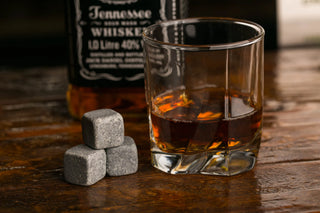 Whiskey Stones & Velvet Storage Bag