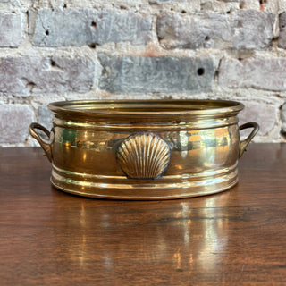 Vintage Brass Seashell Planter