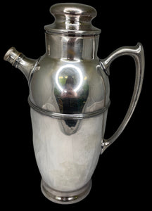 Vintage Poole Silver Co. Silver Plate Cocktail Shaker