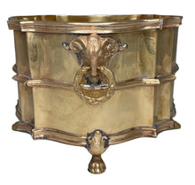 Load image into Gallery viewer, Vintage Brass Mottahedah Planter
