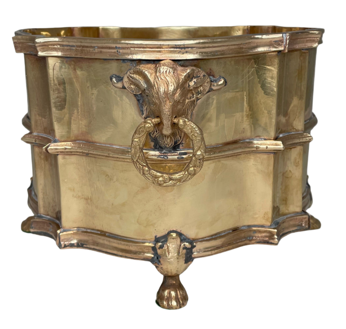 Vintage Brass Mottahedah Planter