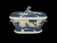 Load image into Gallery viewer, Mottahedah Blue and White Canton Tureen with Under Plate
