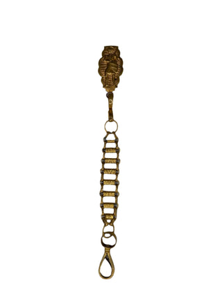 Vintage Gold Tone Knights Of Templar Belt Slide & Pocket Watch Fob