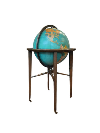 Globe in Rolling Stand with Brass Hardware