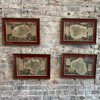 Set of 4 Antique French Maps