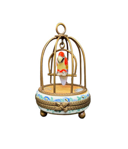 Limoges Bird Cage Box