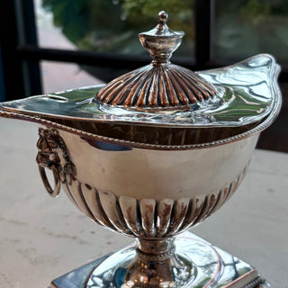 Silver Over Copper Gravy Boat.