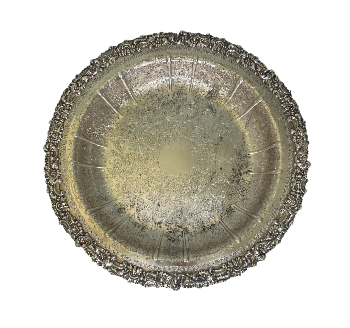 Barker Ellis Menorah Stamped Silver Plate Bowl