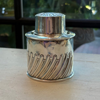 Antique Edwardian Swiss Sterling Tea Caddy