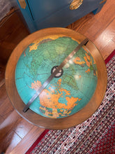 Load image into Gallery viewer, Globe in Rolling Stand with Brass Hardware
