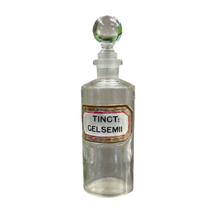 Vintage Apothecary Jar "Tinct: Gelsemi"