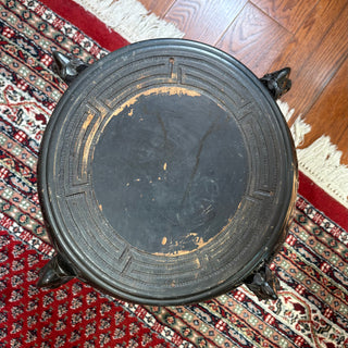 Antique Black Carved Chinoiserie Stand