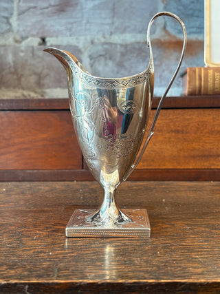 George III Sterling Engraved Creamer.