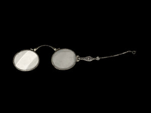 Victorian Folding Lorgnette Silver Magnifying Glasses