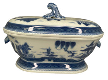 Load image into Gallery viewer, Mottahedah Blue and White Canton Tureen with Under Plate
