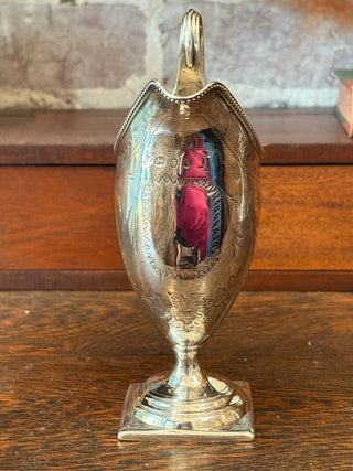 George III Sterling Engraved Cream Jug.