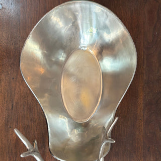 Vintage Metal Stag Deer Snack Bowl