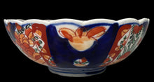 Load image into Gallery viewer, Antique Hand Painted Imari Japanese Scalloped Bowl
