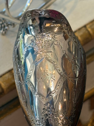 George III Sterling Engraved Creamer.