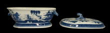 Load image into Gallery viewer, Mottahedah Blue and White Canton Tureen with Under Plate
