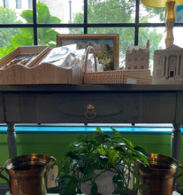 Load image into Gallery viewer, Antique Custom Painted Library Table
